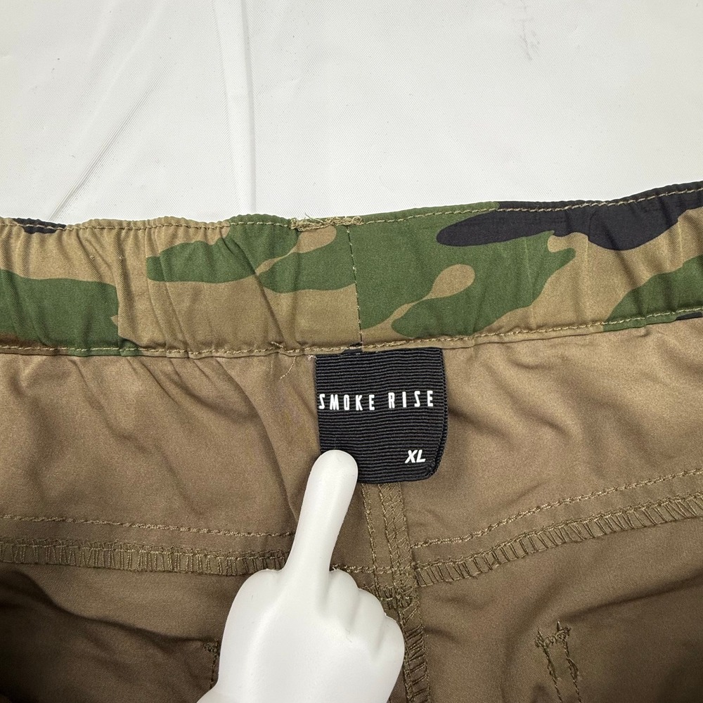 Smoke Rise Mens XL Woodland Camo Stacked Cargo Pants Utility Streetwear Green - Picture 6 of 9